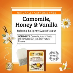 Twinings Camomile, Honey & Vanilla Herbal Tea Individually Wrapped Bags, 100 Cou