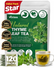 120 Count Premium Thyme Leaf Tea Bags – 100% Natural & Pure Herbal Tea, Suppo…