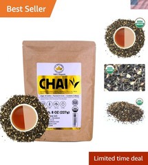 Ceylon Classic Chai Tea – 100% Organic Ingredients | 8oz | Brews 110+ Cups