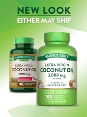 Nature’s Truth Coconut Oil Supplement | 100 Softgels | Naturally Occurring…