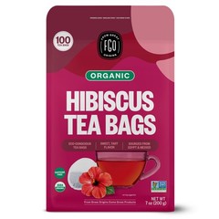 Organic Hibiscus Tea, 100 Count, EcoConscious Tea Bags, Caffeine Free, Packag…
