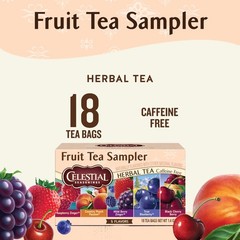 Celestial Seasonings Caffeine-Free Fruit Tea Sampler Variety Pack (18 Bags)