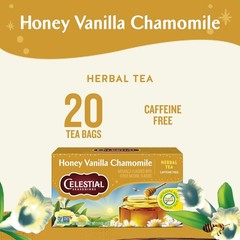 Celestial Seasonings Chamomile Tea Bags – Honey Vanilla Herbal Tea, Caffeine Fre