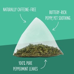 Organic Peppermint Tea Bags, Naturally Caffeine Free, Herbal Whole Leaf Peppe…