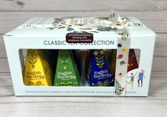 English Tea Shop Organic Classic Tea Collection 12 Loose Leaf Pyramid Bags 7/28