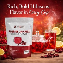 Premium Dried Hibiscus Flowers for Tea – Whole Loose Leaf Flor de Jamaica Herbal