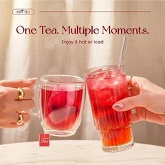 PiPi Tea Organic Hibiscus Tea Bags Caffeine Free Herbal Tea Rich in Antioxi
