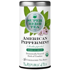 — Organic American Peppermint SuperHerb Tea Tin, 36 Herbal Tea Bags, Naturall…