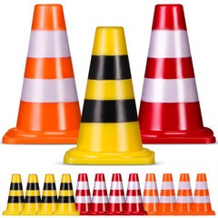 15PCS Mini Traffic Cones Miniature Scene Accessories Early Educational Toys