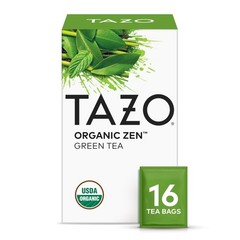 TAZO Organic Zen Green Tea Caffeinated w/ Refreshing Lemongrass & Spearmint 16ct
