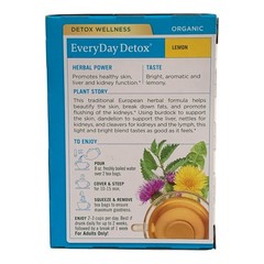 Traditional Medicinals Organic Everyday Detox Lemon Tea Skin Liver 6 Pk 11/2028