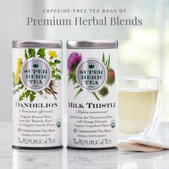 Herbal Tea Organic Milk Thistle Naturally Caffeine-Free 36 Herbal Tea Bags