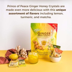 Assorted Ginger Tea Instant Ginger Honey Crystals, 30 Sachets -Prince of Peace