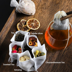 Disposable White Non-Woven EMPTY Tea Bags Drawstring Filter Bags for Spices LOT