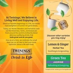 Twinings Camomile, Honey & Vanilla Herbal Tea Individually Wrapped Bags, 100 Cou