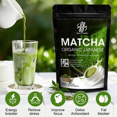 Organic Matcha Powder 100% Pure Japanese Green Tea | Baking Cake Energy Boost