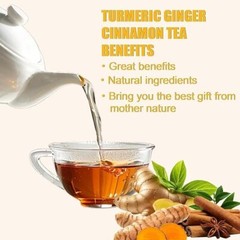 60-300 Turmeric,Ginger,Cinnamon Tea Bags,100% Natural,No Additives,Caffeine Free