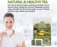 Premium 100 Thyme Leaf Tea Bags, Made with 100% Pure 100 Count (Pack of 1)