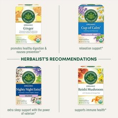Organic Lemon Balm Tea Bags 16 Count Kosher Non-GMO Caffeine-Free Compostable
