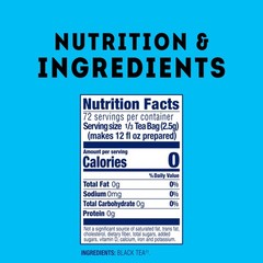 Lipton Unsweetened Iced Tea Bags, Family Size Zero Calories, 24 Total Tea Bags