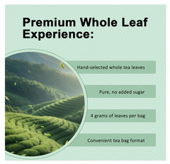 PiPi Tea Organic Oolong Bags – Whole Leaf, 20 (4g Each) 20