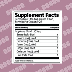 Hyleys Colon Cleanse Tea Blackberry Flavor – 50 Tea Bags (1 Pack)