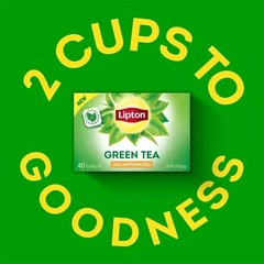 Lipton Green Tea, Decaffeinated, Tea Bags 40 Count Box