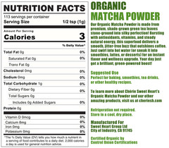 USDA Certified Organic Matcha Green Tea Powder, 1 LB Bag