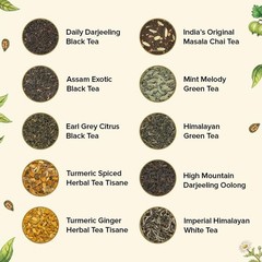 Exclusive Loose Leaf Tea Variety Pack – 10 Teas, Brew Hot & Cold for 50+ Cups