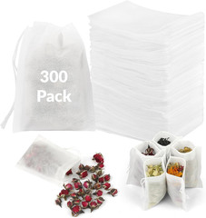 300 Pcs Disposable Tea Bags for Loose Leaf Tea, Food-Grade Tea Filter Sachets