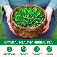 60 Count Premium Rosemary Leaf Tea Bags – 100% Pure Natural Rosemary Leaves