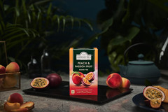 Ahmad Tea Peach Passion Fruit Black Tea Bags 20 Count Awards Winning Flavor