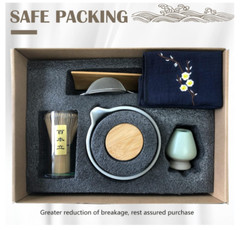 Japanese Matcha Tea Set, Matcha Bowl with Pouring Spout, Matcha Whisk, Tea Scoop