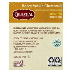 Herbal Tea, Honey Vanilla Chamomile, Caffeine Free, 20 Tea Bags, 1.7 oz (47 g)