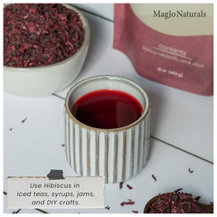 Magjo Naturals, Hibiscus Flowers 1LB (16 Oz) Hibiscus Tea Cut & Sifted Flowers,