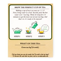Tadin Green Tea Natural Weight Loss Aid With Caffeine & Antioxidants 20 Bags