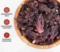Hibiscus -Dried Whole Hibiscus Flowers, Flor de Jamaica, Sorrel Flower – 1 lb.