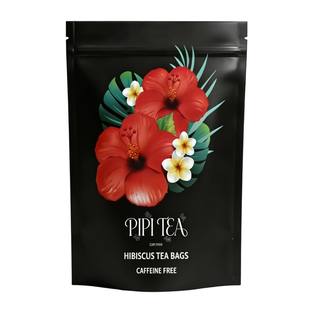 1-3X PiPi Tea Organic Hibiscus Tea Bags,Caffeine Free Herbal,Rich In Antioxidant