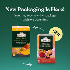 Ahmad Tea Peach Passion Fruit Black Tea Bags 20 Count Awards Winning Flavor