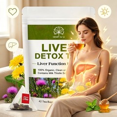 42 Bags Liver Cleanse & Detox Support Liver Detox Tea Herbal Kidney and Pancrea