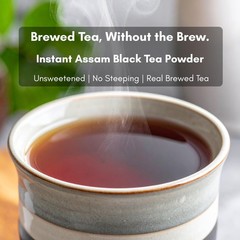 Decaffeinated Instant Black Tea Assam for Hot Tea, Iced Tea & Baking (8oz) (3…