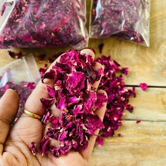 Organic Dried Rose Petals 50g | Edible Gulab Patti | Natural Color & Aroma