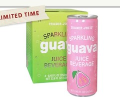 TRADER JOE’S Sparkling Guava Juice Beverage 8.45 fl oz Kosher