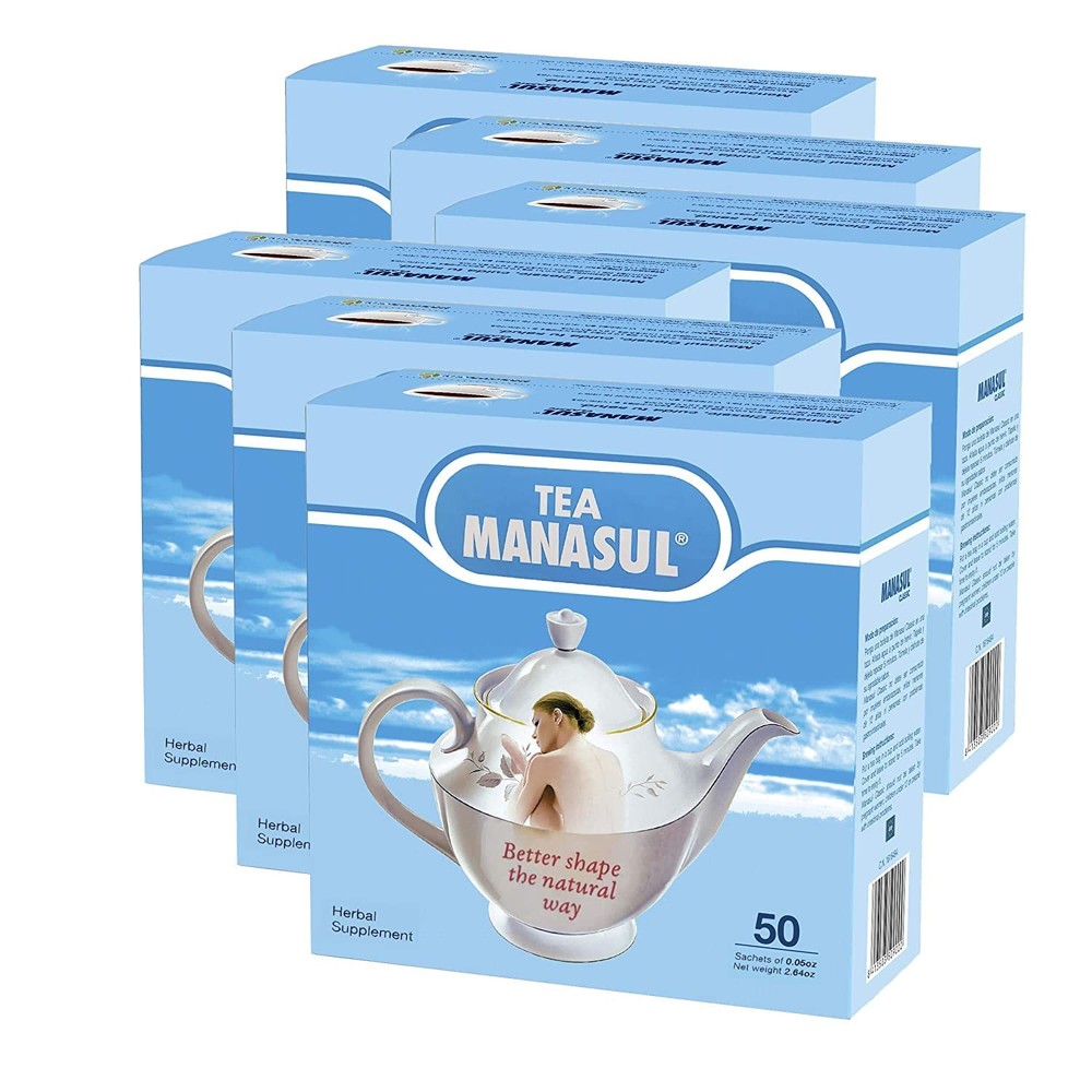 Manasul Herbal Tea 300 Count Organic Senna Peppermint Lemon Balm & More
