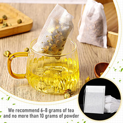 1000 Pcs Disposable Tea Bags Bulk for Loose Leaf Tea Drawstring Empty Coffee Sac