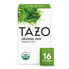 TAZO Organic Zen Green Tea, Caffeinated Tea with Refreshing Lemongrass & Spearmi
