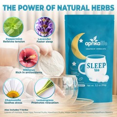 Bedtime Tea – Sleep Tea bags, 100% Natural Herbal Tea, 60 bags, USA seller