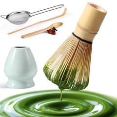 Matcha Whisk Set: Matcha Set with Bamboo Matcha Whisk and Ceramic Holder,Bamb…