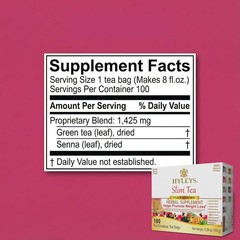 (2 PACK-BUNDLE) HYLEYS Slim Tea 9 Flavor Assortment 100 Ct Herba (200 TEA BAGS)