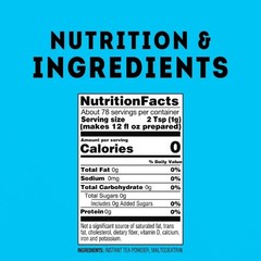 Lipton Unsweetened Black Tea Iced Tea Mix, 28 Quarts,,